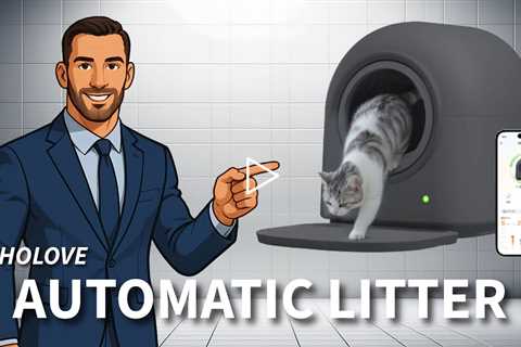 HHOLOVE Automatic Cat Litter Box Pro - Hands-Free Cleaning, Alerts w/ App, Odor & Scatter Control