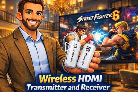 FIGEBNY Wireless HDMI Transmitter and Receiver - 4K Decode 1080P Output Ultra Low Latency