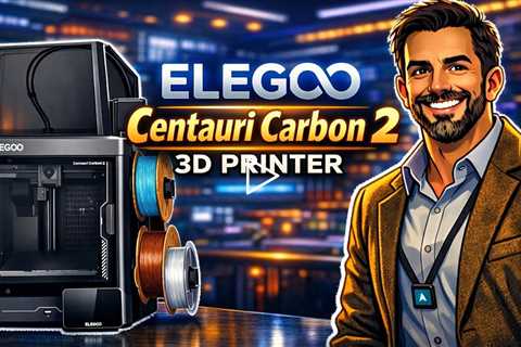 ELEGOO Centauri Carbon 2 3D Printer -  No Setup, Auto-calibration, 500mm/s Velocity, Chamber Camera