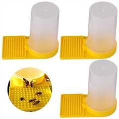 3-Pack Plastic Bee Water Feeders for Beekeeping