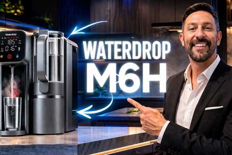 Waterdrop M6H Instant Hot Reverse Osmosis System - 7-Stage, 3:1 Pure to Drain, Glass Pitcher