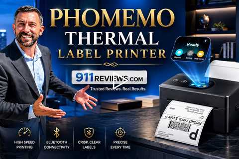 Phomemo PM64D Thermal Label Printer Upgraded with Touch Screen - 4x6 Wireless Thermal Printer